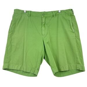 J. Crew Stanton Chino Shorts Mens Size 38 Lime Green Cotton Twill Classic Fit